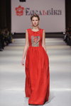 Edelvika show — Ukrainian Fashion Week SS16 (looks: red maxi dress)