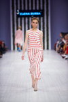 Elena Burba show — Ukrainian Fashion Week SS16 (looks: striped red and white dress)