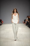 Elena Burenina show — Ukrainian Fashion Week SS16 (looks: white top, grey trousers)