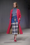The COAT by Kate SILCHENKO show — Ukrainian Fashion Week SS16 (looks: checkered midi skirt)