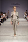 Ludmila Kislenko show — Ukrainian Fashion Week SS16 (looks: grey pantsuit, grey top, white pumps)