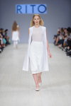 RITO show — Ukrainian Fashion Week SS16 (looks: white dress, white vest, white pumps)