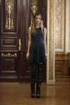 Показ Whatever — Ukrainian Fashion Week SS16 (наряды и образы: чёрное коктейльное платье, чёрные сапоги-чулки)