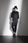 Лукбук Annette Görtz AW 2015 (наряды и образы: чёрная шляпа, чёрное платье)
