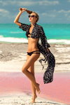Julia Aysina swimwear campaign (looks: black swimsuit)