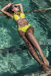 Julia Aysina swimwear campaign (looks: yellow swimsuit)