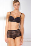 La Redoute SS 2015 lingerie campaign (looks: black bra, black guipure briefs)
