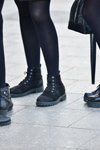 Street fashion. 22/10/2015 — Mercedes-Benz Fashion Week Russia (looks: black tights, black boots)