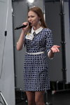 Кастинг "Міс Білорусь 2016". Частина 1 (наряди й образи: синьо-біла сукня міні, білий ремінь)