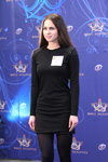 Casting "Miss Białorusi 2016". Część 1 (ubrania i obraz: sukienka mini czarna, rajstopy czarne)