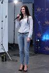 Casting "Miss Białorusi 2016". Część 1 (ubrania i obraz: bluzka błękitna, jeansy błękitne)
