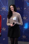 Casting "Miss Białorusi 2016". Część 1 (ubrania i obraz: pulower szary dzianinowy, spódnica mini czarna, rajstopy czarne)