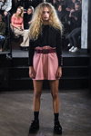 Ganni show — Copenhagen Fashion Week AW16/17 (looks: black jumper, pink shorts, black socks, black pumps)