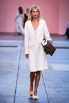 By Malene Birger show — Copenhagen Fashion Week SS17 (looks: white coat, white pumps, blond hair)