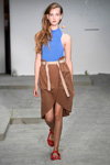 Fonnesbech show — Copenhagen Fashion Week SS17 (looks: sky blue top, brown wrap skirt)