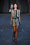 Показ Lala Berlin — Copenhagen Fashion Week SS17 (наряды и образы: полосатый разноцветный костюм)