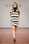 Modenschau von Stasia&Lace By Stasia — Copenhagen Fashion Week SS17 (Looks: gestreiftes schwarz-weißes Kleid)