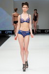 Barbara lingerie show — CPM FW16/17 (looks: blue bra, blue briefs, black pumps)
