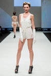 Barbara lingerie show — CPM FW16/17 (looks: white jumpsuit, white long gloves, black pumps)
