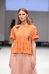 Beatrice B show — CPM SS17 (looks: orange lace top, pink chiffon skirt)