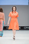 Marc Cain show — CPM SS17 (looks: coral dress)