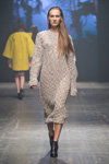 Anna Harycka show — FashionPhilosophy FWP AW16/17 (looks: beige midi knitted dress)