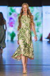 Показ Couture de fleur — Lviv Fashion Week ss17 (наряды и образы: цветочное зелёно-белое платье)