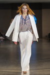 OKSANA MUKHA by Kateryna Yalova show — Lviv Fashion Week ss17 (looks: white pantsuit)