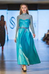 Slastion show — Lviv Fashion Week ss17 (looks: turquoise dress, black pumps)