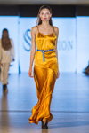 Pokaz Slastion — Lviv Fashion Week ss17 (ubrania i obraz: suknia wieczorowa żółta)