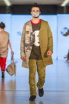 Показ Sofitie — Lviv Fashion Week ss17 (наряды и образы: пальто цвета хаки с принтом, брюки цвета хаки)