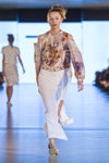 Tata Kalita show — Lviv Fashion Week ss17 (looks: printed blouse, white skirt)