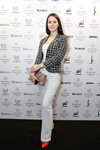 Guests — MBFWRussia FW16/17 (looks: checkered blazer, white top, white trousers)