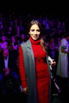 Yulia Baranovskaya. Guests — MBFWRussia FW16/17 (looks: knitted red dress, grey vest)