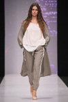 Oksana Fedorova show — MBFWRussia SS2017 (looks: white top, grey trousers with lampasses)