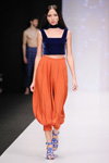 Portnoy BESO show — MBFWRussia SS2017 (looks: blue crop top, orange trousers)