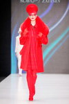 Slava Zaitsev show — MBFWRussia SS2017 (looks: red hat, red coat, red dress, red tights, red pumps)