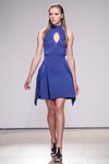 Julia Gurskaja, Helena Art, Nikolay Palonnyi show — Mercedes-Benz Kiev Fashion Days SS17 (looks: blue dress, black sandals)