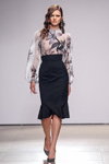 Vahan Khachatryan show — Mercedes-Benz Kiev Fashion Days SS17 (looks: white flowerfloral blouse, black skirt)