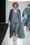 ASYA SOLOV'EVA show — Moscow Fashion Week FW16/17 (looks: grey dress, blue coat)