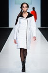 ELEMA show — Moscow Fashion Week FW16/17 (looks: white coat, black tights, black boots)
