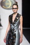 ELEONORA AMOSOVA show — Moscow Fashion Week FW16/17 (looks: silver mini dress, glasses, bun (hairstyle))