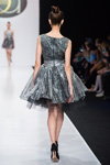 ELEONORA AMOSOVA show — Moscow Fashion Week FW16/17 (looks: greycocktail dress, black pumps, bun (hairstyle))