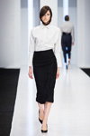 Erica Zaionts show — Moscow Fashion Week FW16/17 (looks: white blouse, black midi skirt, black pumps)