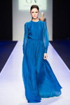 GV Galina Vasilyeva show — Moscow Fashion Week FW16/17 (looks: blueevening dress)