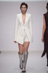 IrynViGre show — Moscow Fashion Week FW16/17 (looks: silver boots, white blazer, white shorts)