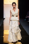 Lisa Romanyuk show — Moscow Fashion Week FW16/17 (looks: whiteevening dress, gold belt)