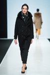 OLGA KUNITSYNA show — Moscow Fashion Week FW16/17 (looks: black coat, black trousers, black pumps)