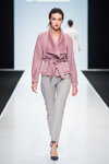 OLGA KUNITSYNA show — Moscow Fashion Week FW16/17 (looks: pink blazer, grey trousers)