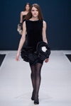 Pierre Cardin show — Moscow Fashion Week FW16/17 (looks: blackcocktail dress, black pumps, black tights)